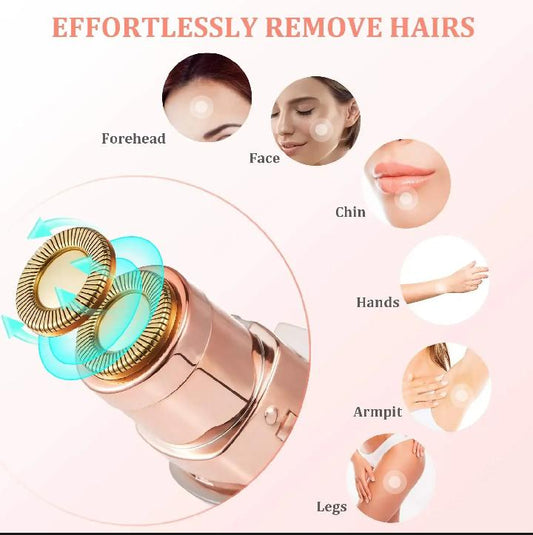 Flawless 2-in-1 Rechargeable Facial & Eyebrow Trimmer for Women - Painless Hair Remover