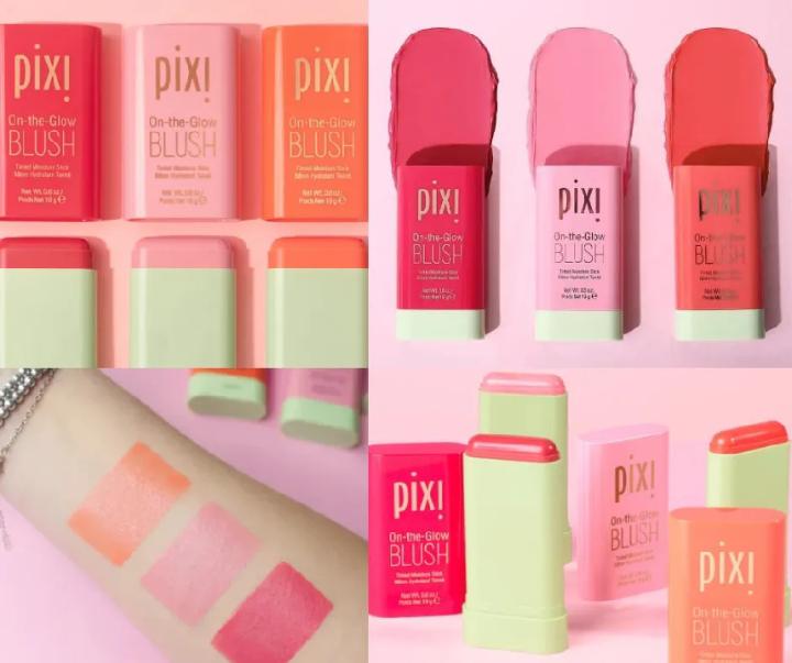 Pixi On-the-Glow Blush Stick Pack of 3 - Tinted Moisture Stick for Cheeks & Lips