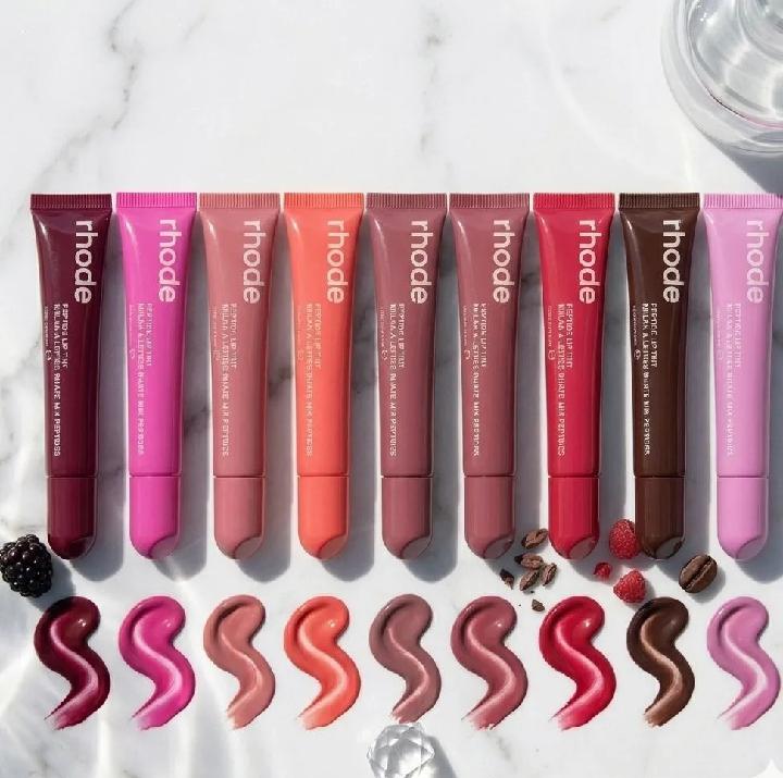 Rhode Peptide Lip Tint Set (Pack of 8) - Viral Hydrating Lip Gloss Collection