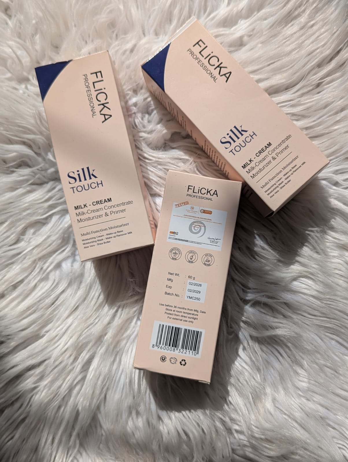 Flicka Professional Silk Touch Milk Cream - 2-in-1 Moisturizer & Makeup Primer (60g)