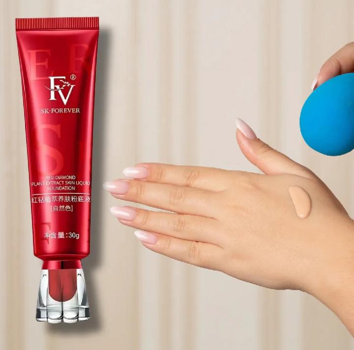 FV Waterproof Liquid Foundation (30g) - Full Coverage Skin Nourishing Base (Beige)