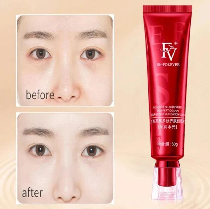 FV Waterproof Liquid Foundation (30g) - Full Coverage Skin Nourishing Base (Beige)