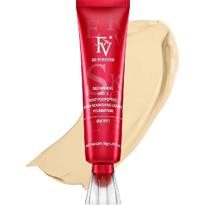 FV Waterproof Liquid Foundation (30g) - Full Coverage Skin Nourishing Base (Beige)