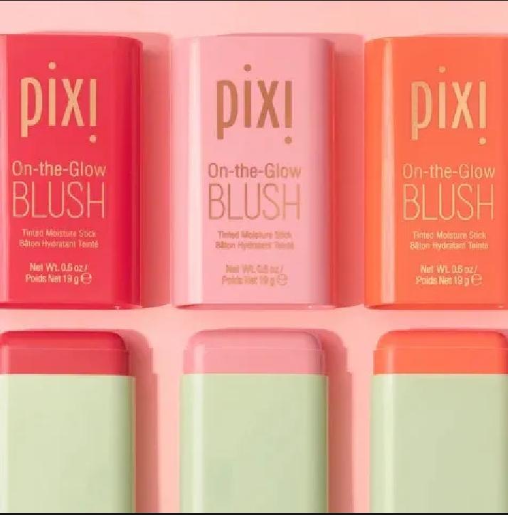 Pixi On-the-Glow Blush Stick Pack of 3 - Tinted Moisture Stick for Cheeks & Lips
