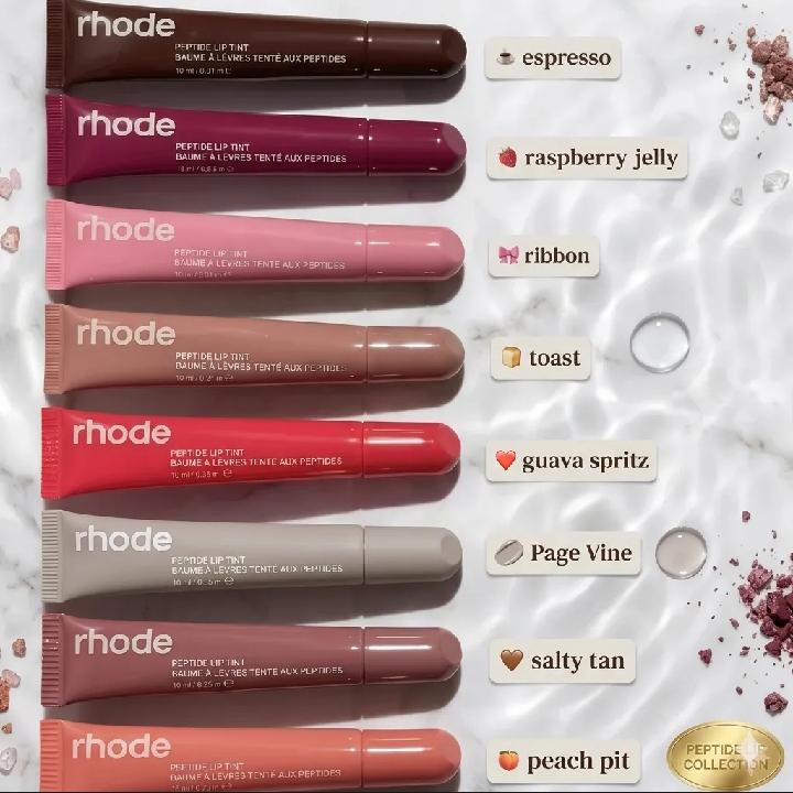 Rhode Peptide Lip Tint Set (Pack of 8) - Viral Hydrating Lip Gloss Collection