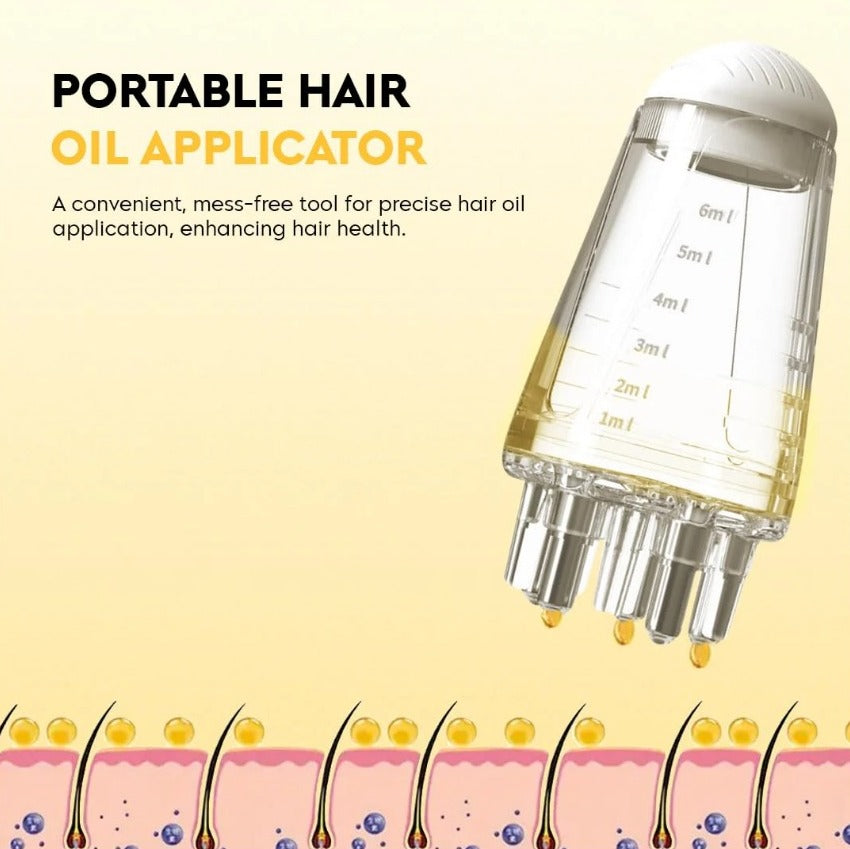 Hair Oil Applicator Bottle - Precision Scalp Massage & Oiling Comb
