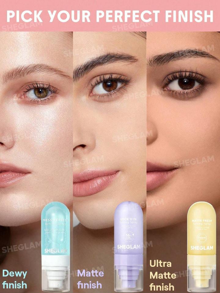 SHEGLAM Setting Spray - Makeup Lock & Long Lasting Finish 3 Variants