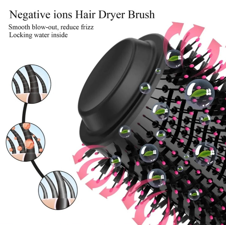 One Step Hot Air Brush Styler - Professional Volumizing Hair Dryer & Blowout Tool